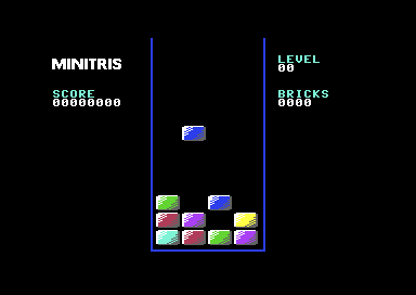 Minitris C64 gameplay