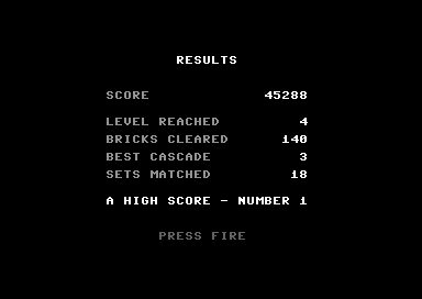 Results screen